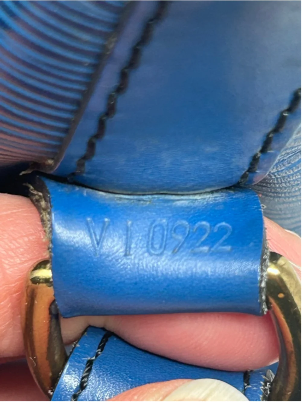 Louis Vuitton Noé GM Toledo Blue Epi Leather Bucket Bag Vintage